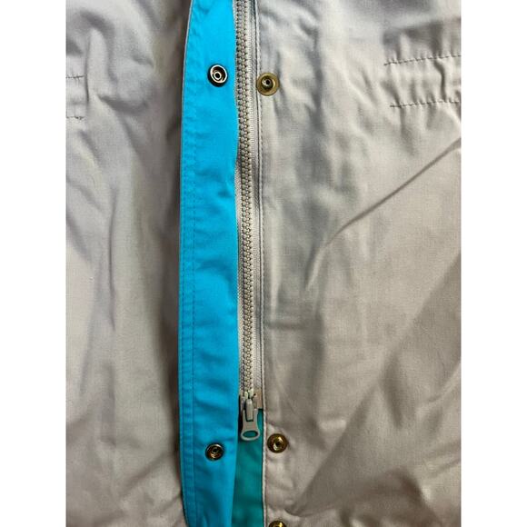 VTG London Fog Khaki Hood Jacket Size 12 PET Zip and Snap - Picture 6 of 7